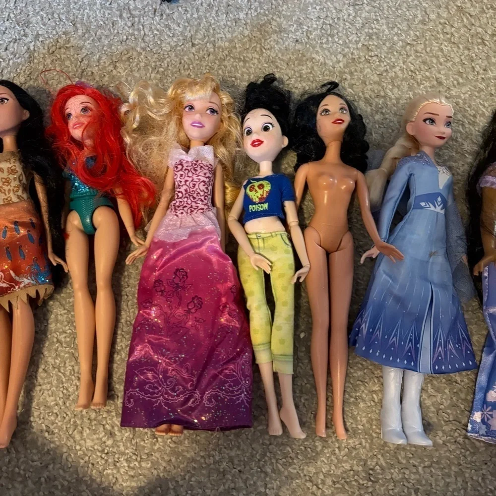 Disney Princess Doll Collection Toy Barbie Moana Pocahontas Ariel Aurora